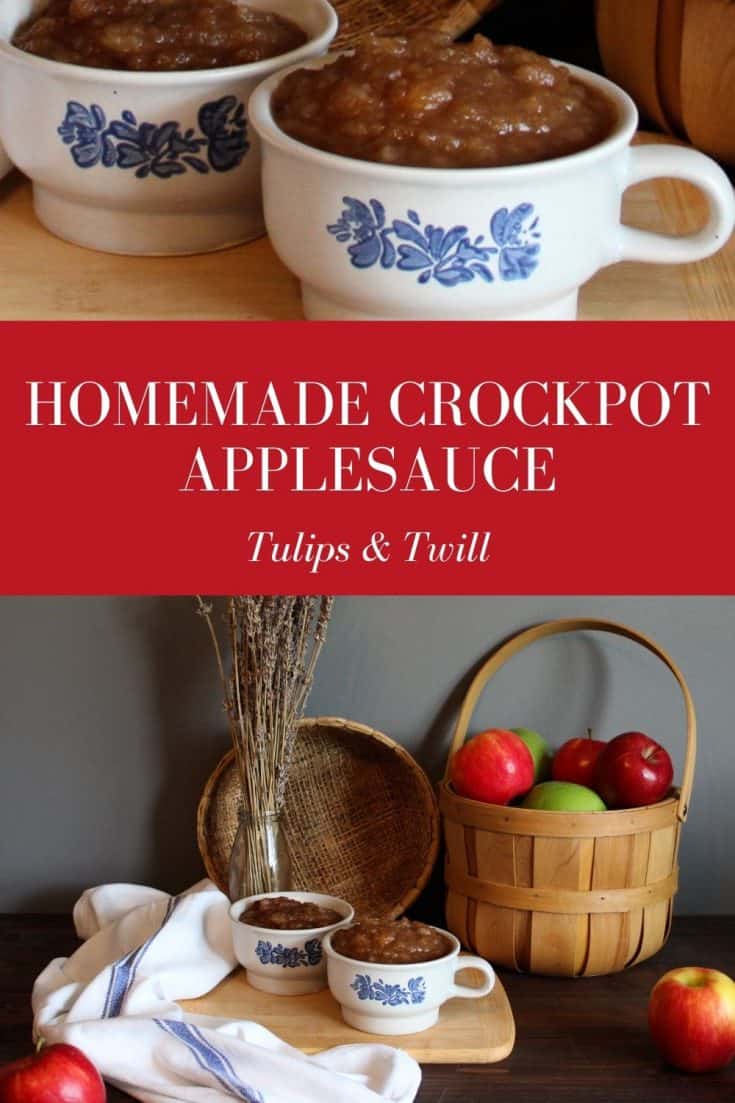 Crockpot Applesauce No Sugar Added Tulips and Twill