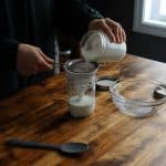 preparing milk kefir