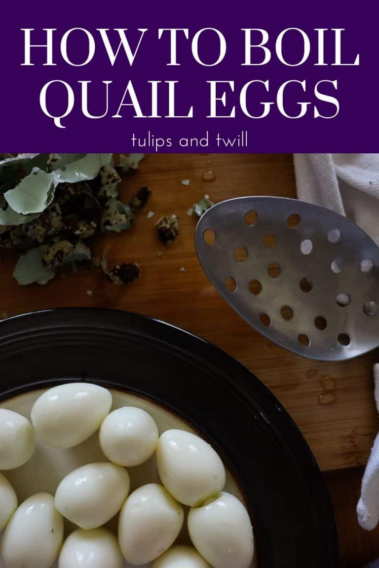 How to Boil Quail Eggs Tulips and Twill