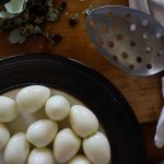 boiled and peeled quail eggs